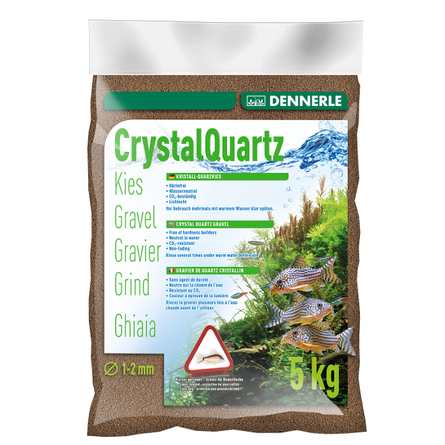 Dennerle Crystal Quartz Gravel Грунт аквариумный, темно-коричневый, фракция 1-2 мм – интернет-магазин Ле’Муррр