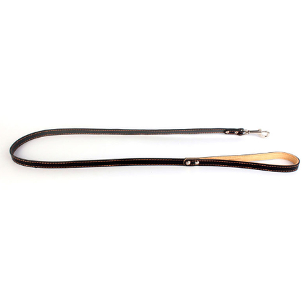 Collar Поводок одинарный с прошивкой черный (ширина 14 мм, длина 122 см) – интернет-магазин Ле’Муррр