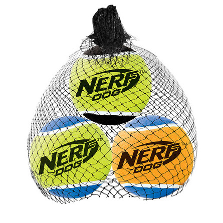 NERF Dog Мяч теннисный пищащий, 5 см, 3 шт – интернет-магазин Ле’Муррр